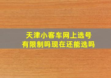 天津小客车网上选号有限制吗现在还能选吗