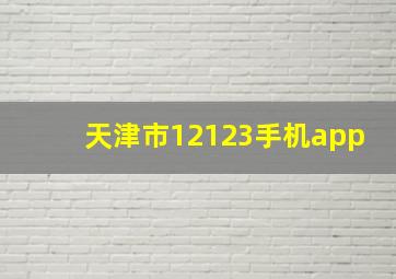 天津市12123手机app