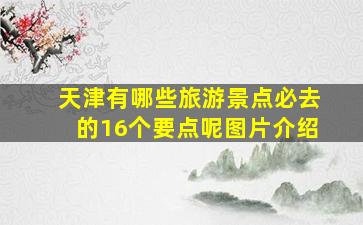 天津有哪些旅游景点必去的16个要点呢图片介绍