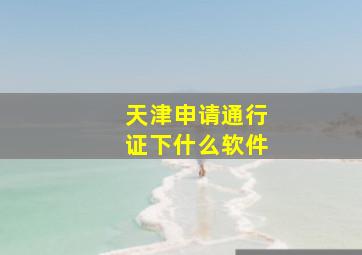 天津申请通行证下什么软件