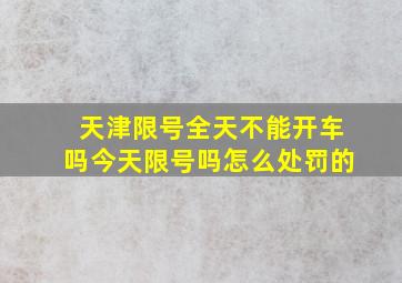 天津限号全天不能开车吗今天限号吗怎么处罚的