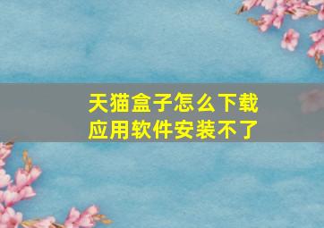 天猫盒子怎么下载应用软件安装不了