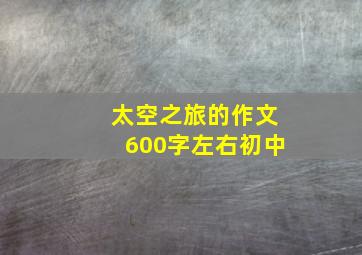 太空之旅的作文600字左右初中