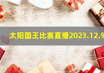 太阳国王比赛直播2023.12.9