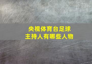 央视体育台足球主持人有哪些人物