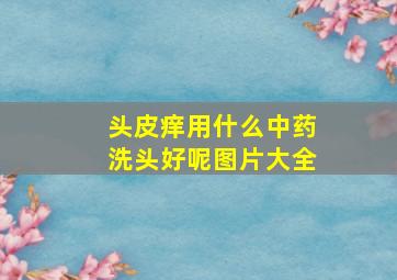 头皮痒用什么中药洗头好呢图片大全