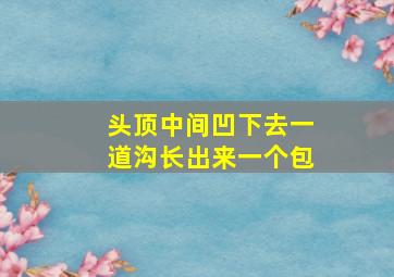 头顶中间凹下去一道沟长出来一个包