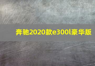 奔驰2020款e300l豪华版