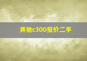 奔驰c300报价二手