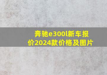 奔驰e300l新车报价2024款价格及图片