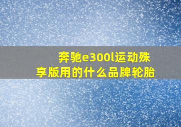 奔驰e300l运动殊享版用的什么品牌轮胎