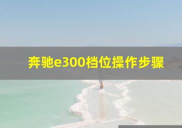 奔驰e300档位操作步骤