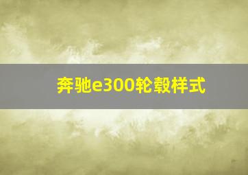 奔驰e300轮毂样式