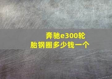 奔驰e300轮胎钢圈多少钱一个