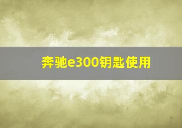 奔驰e300钥匙使用