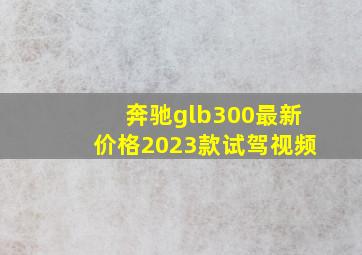 奔驰glb300最新价格2023款试驾视频