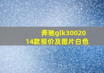 奔驰glk3002014款报价及图片白色