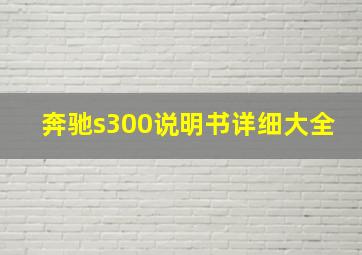 奔驰s300说明书详细大全