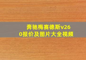 奔驰梅赛德斯v260报价及图片大全视频