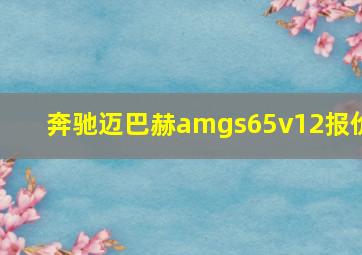 奔驰迈巴赫amgs65v12报价