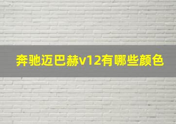 奔驰迈巴赫v12有哪些颜色