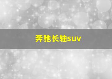 奔驰长轴suv