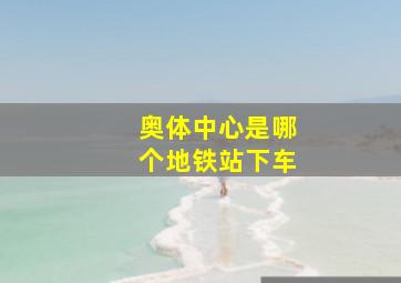 奥体中心是哪个地铁站下车