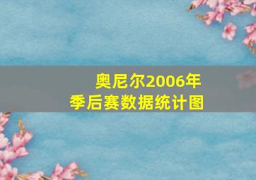 奥尼尔2006年季后赛数据统计图