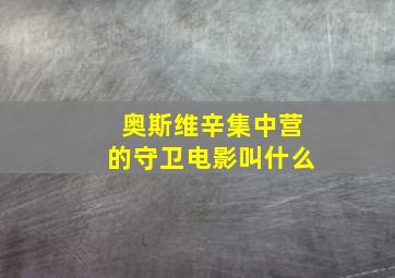 奥斯维辛集中营的守卫电影叫什么