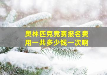 奥林匹克竞赛报名费用一共多少钱一次啊