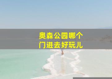 奥森公园哪个门进去好玩儿