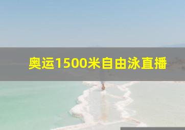 奥运1500米自由泳直播