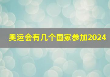 奥运会有几个国家参加2024