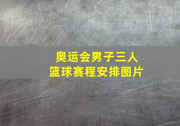 奥运会男子三人篮球赛程安排图片