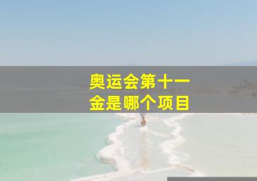 奥运会第十一金是哪个项目