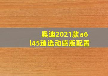 奥迪2021款a6l45臻选动感版配置