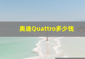 奥迪Quattro多少钱