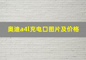 奥迪a4l充电口图片及价格