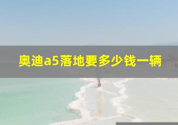 奥迪a5落地要多少钱一辆