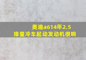 奥迪a614年2.5排量冷车起动发动机很响