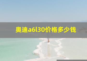 奥迪a6l30价格多少钱