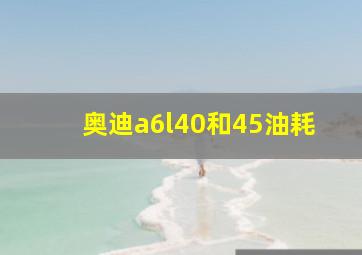 奥迪a6l40和45油耗