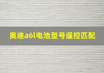 奥迪a6l电池型号遥控匹配