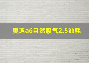 奥迪a6自然吸气2.5油耗