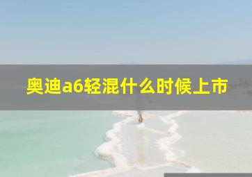 奥迪a6轻混什么时候上市