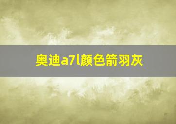 奥迪a7l颜色箭羽灰