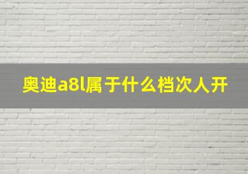 奥迪a8l属于什么档次人开