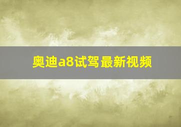 奥迪a8试驾最新视频