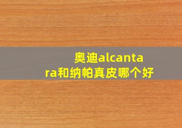 奥迪alcantara和纳帕真皮哪个好