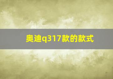 奥迪q317款的款式